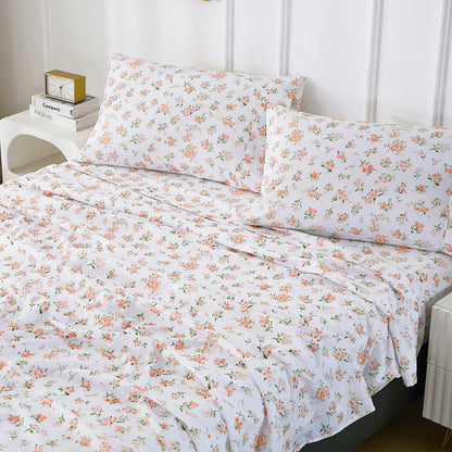Classic Floral Print 4-PC Bedding Set