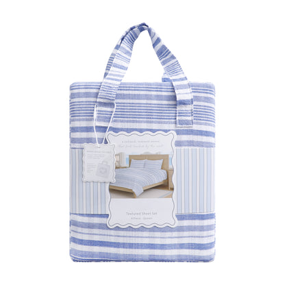 Wholesale Imitation Cotton Stripes Bed Sheet Set