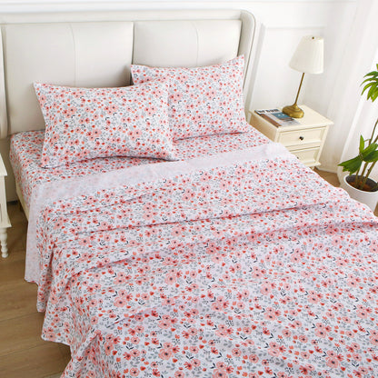 Dreamy Rose Print 4-PC Bedding Set