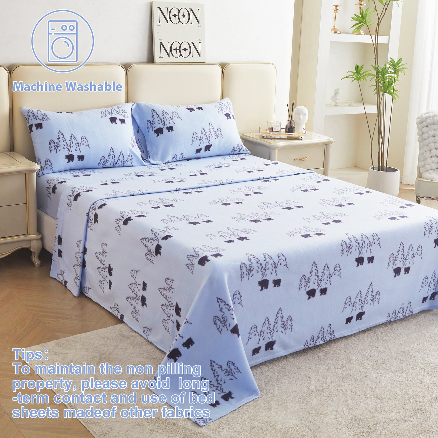 Wholesale 4pc Warm Double-faced Fleece Bedding Set
