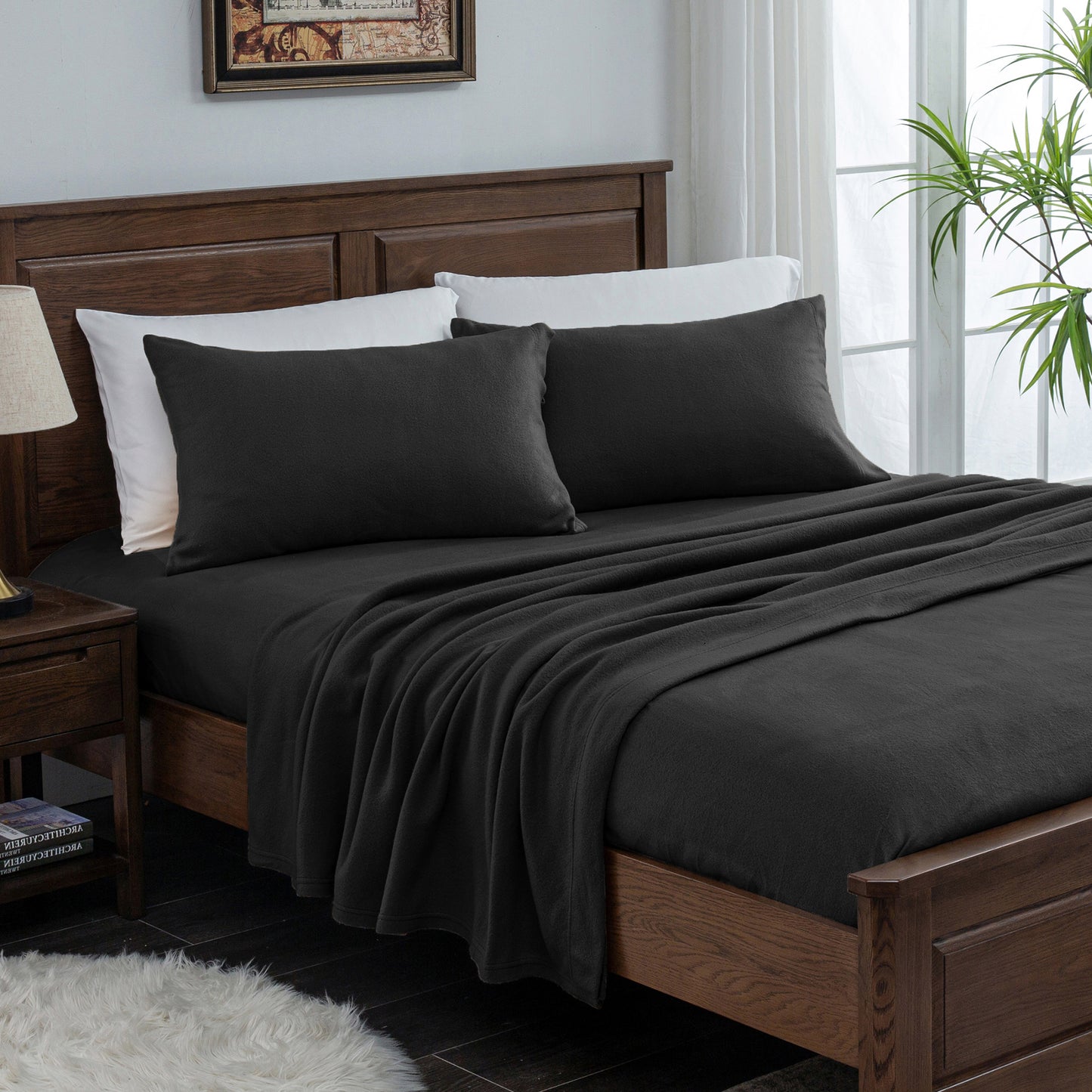 Wholesale4pc Double-faced Fleece Bedding Set