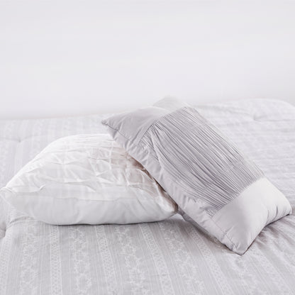 Light Gray Lace Print Comforter Sets