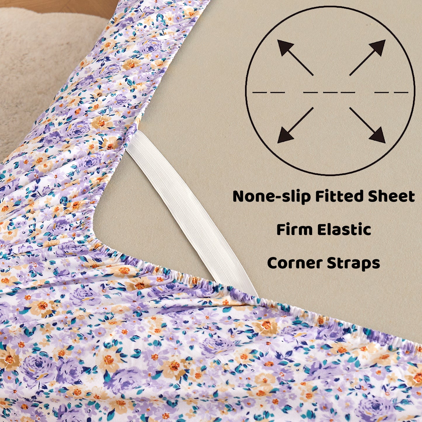 Wholesale Floral 4Pc Bed Sheets Set