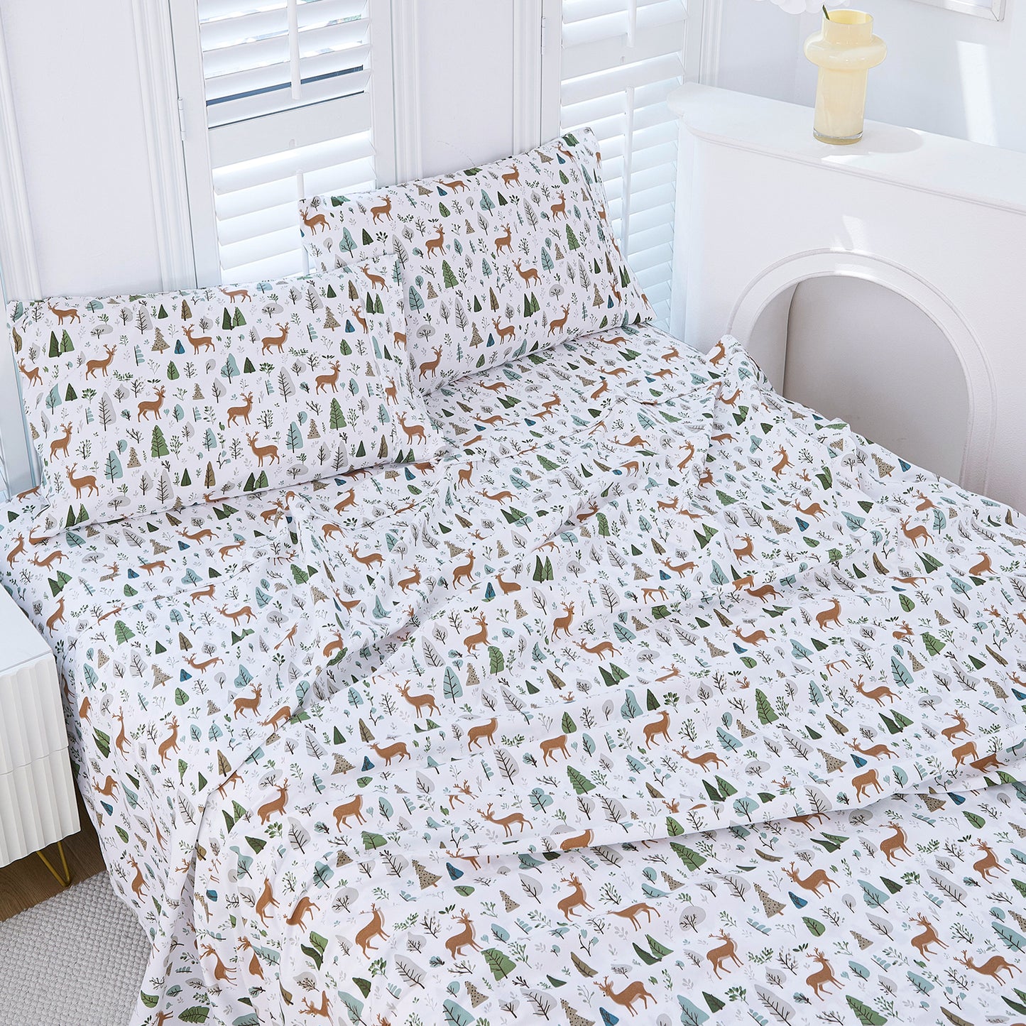 Christmas Moose Design 4-PC Bedding Set