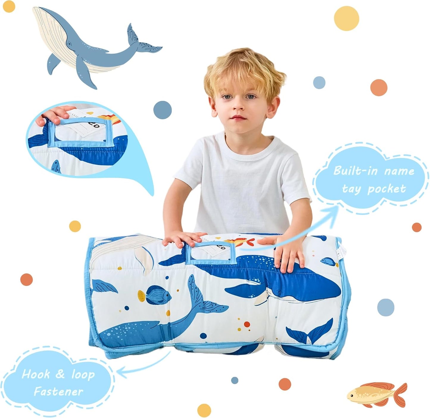 Wholesale Whale Printed Kid Nap Mat