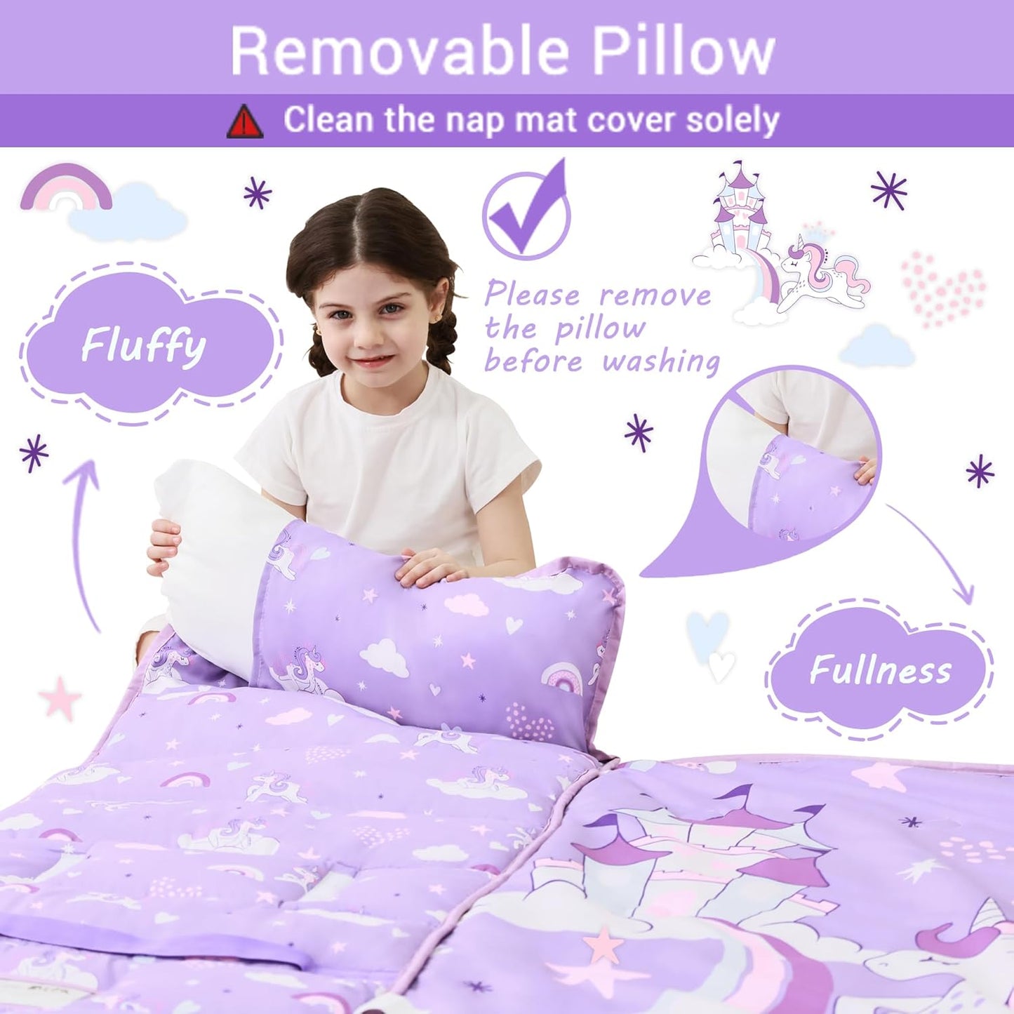 Custom Unicorn Printed Kid Nap Mat