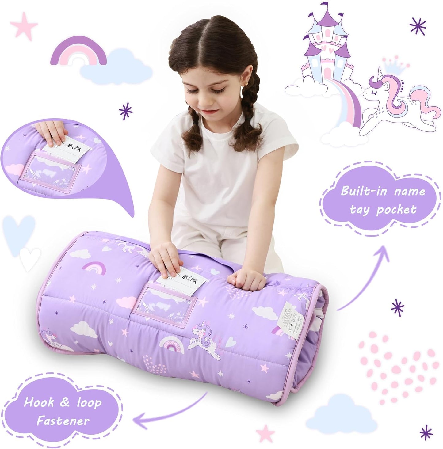 Custom Unicorn Printed Kid Nap Mat