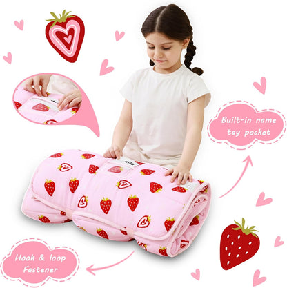 Bulk Strawberry Printed Kid Nap Mat