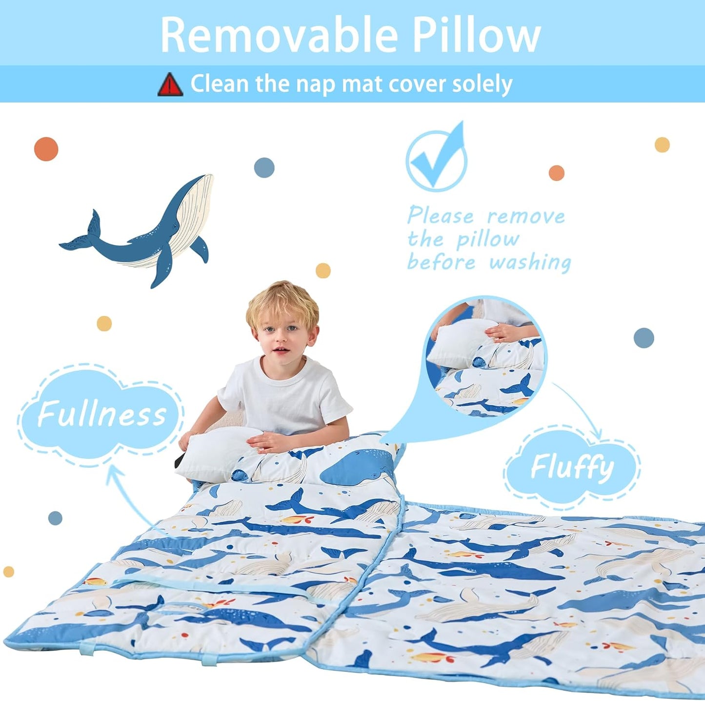 Wholesale Whale Printed Kid Nap Mat