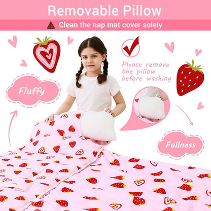 Bulk Strawberry Printed Kid Nap Mat