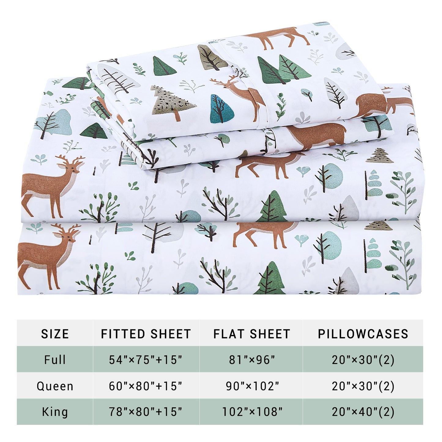 Christmas Moose Design 4-PC Bedding Set