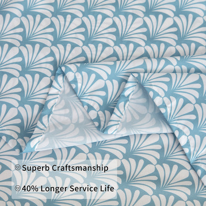 Wholesale Blue Floral 4Pc Bed Sheets Set