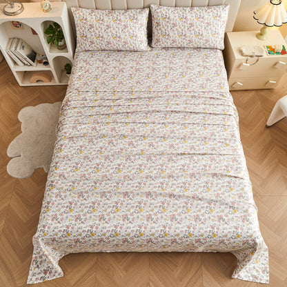 Flower Brushed Fabric Bedding