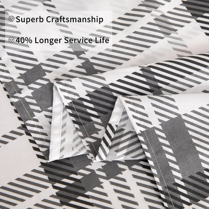 Wholesale Plaid Printed 4Pc Bed Sheets Set