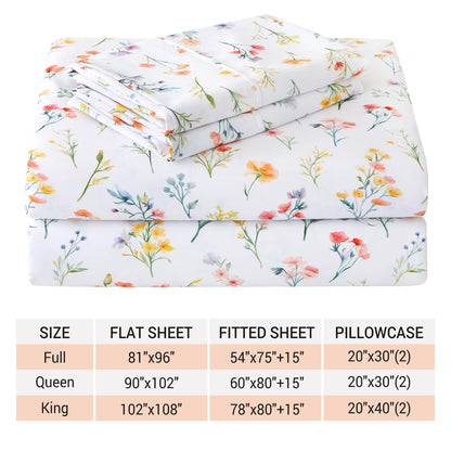 Green Leaf Brushed Bedding Set