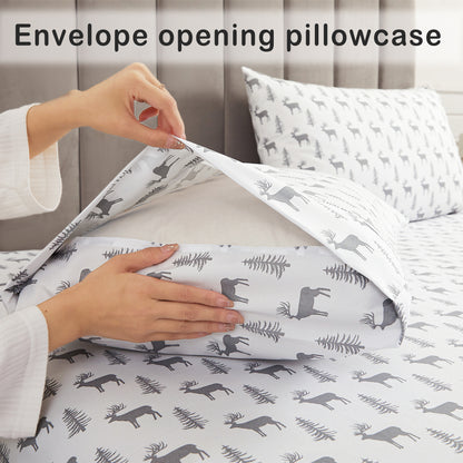 Wholesale Reindeer 4Pc Bed Sheets Set