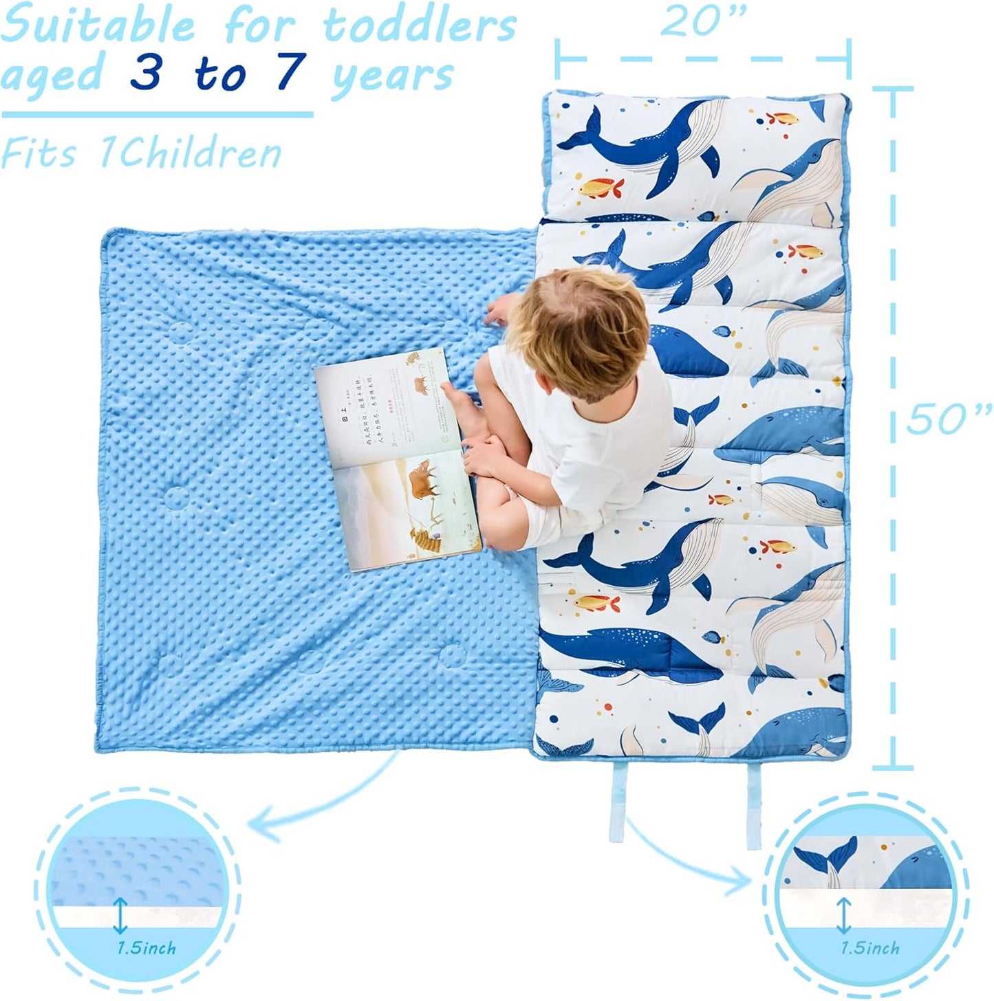 Wholesale Whale Printed Kid Nap Mat