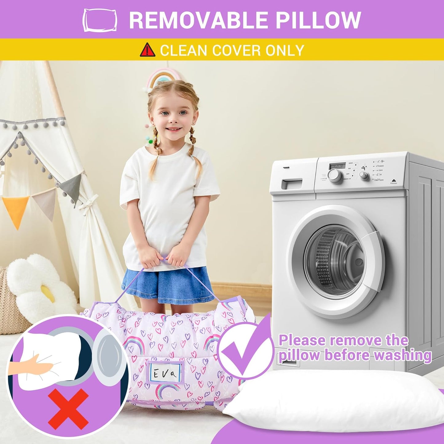 Bulk Rainbow Printed Kid Nap Mat