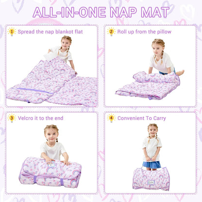 Bulk Rainbow Printed Kid Nap Mat