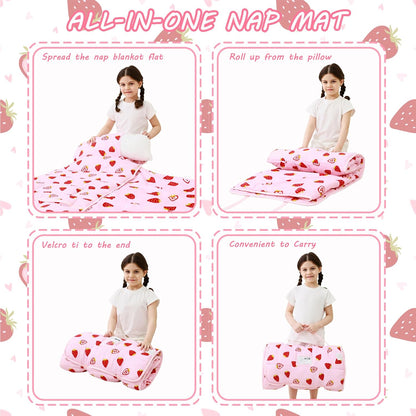 Bulk Strawberry Printed Kid Nap Mat