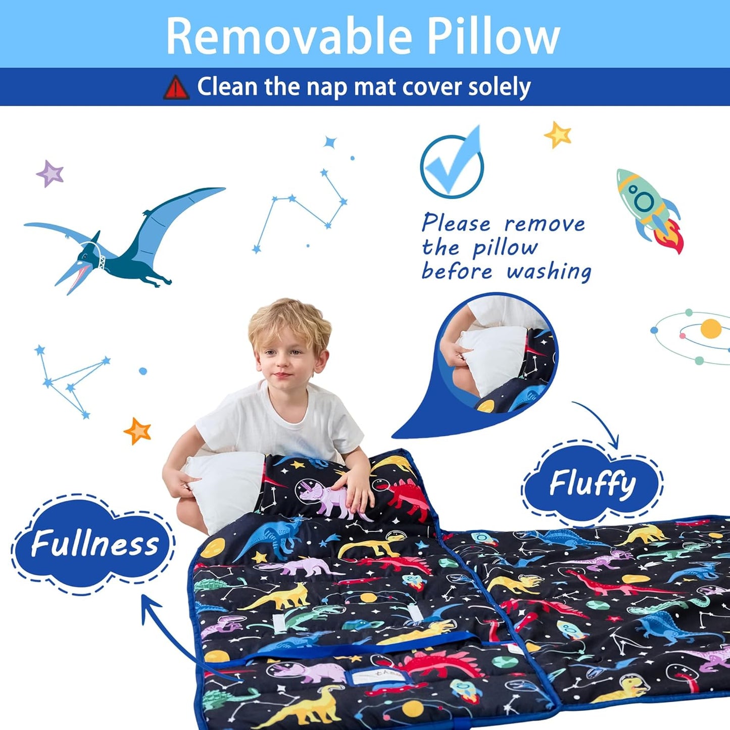 Dinosaur Printed Kid Nap Mat