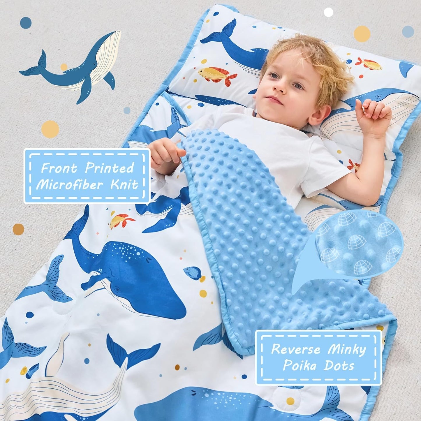Wholesale Whale Printed Kid Nap Mat