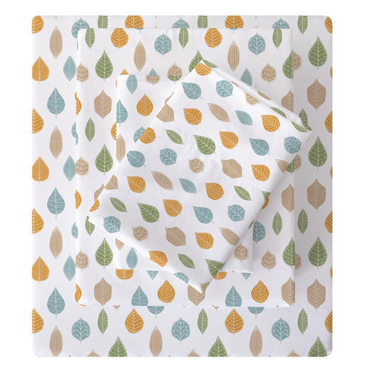 Leaf Print 4-PC Bedding Set