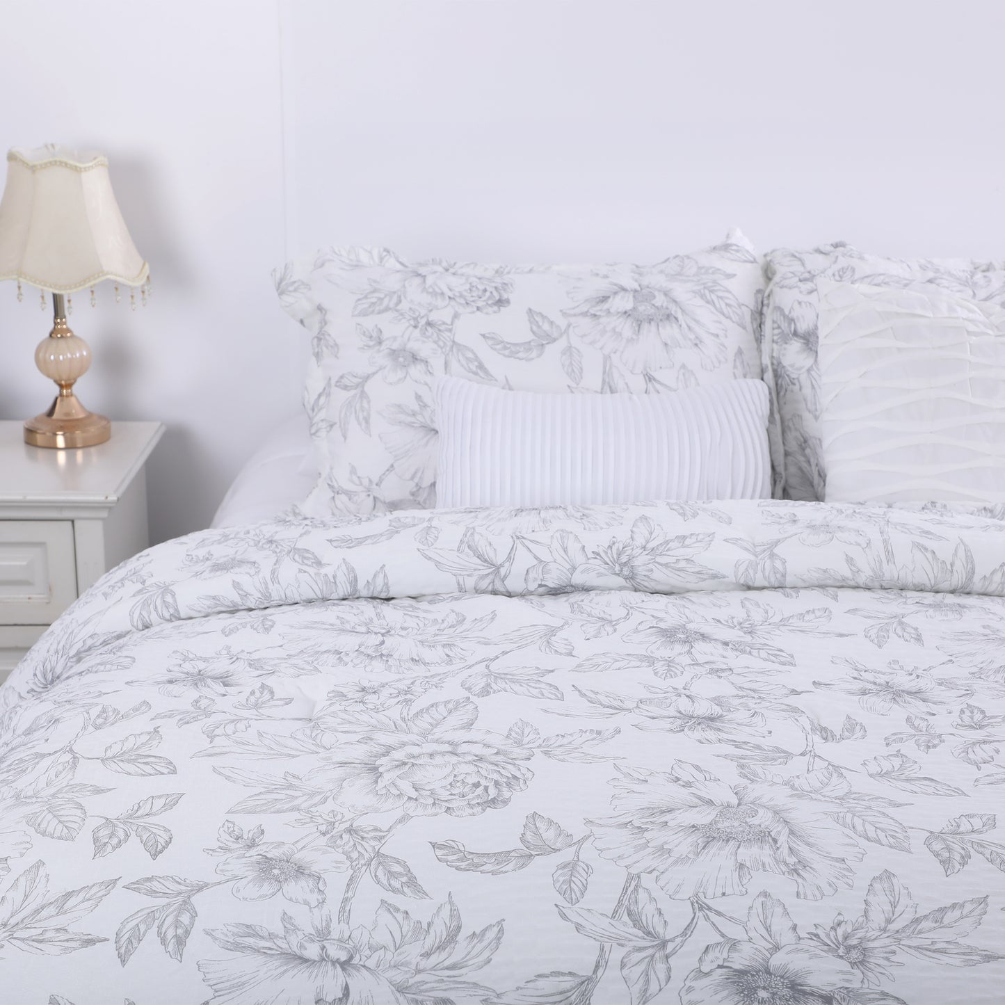 Sketch Floral 5 Piece Comforter Set