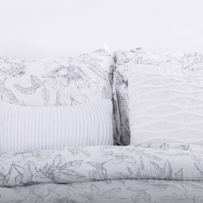 Sketch Floral 5 Piece Comforter Set