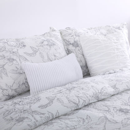 Sketch Floral 5 Piece Comforter Set