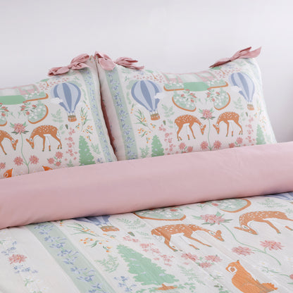 Wholesale Girl Pink Bow Print Comforter Sets