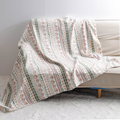 Pumpkin Chenille Flannel Blanket