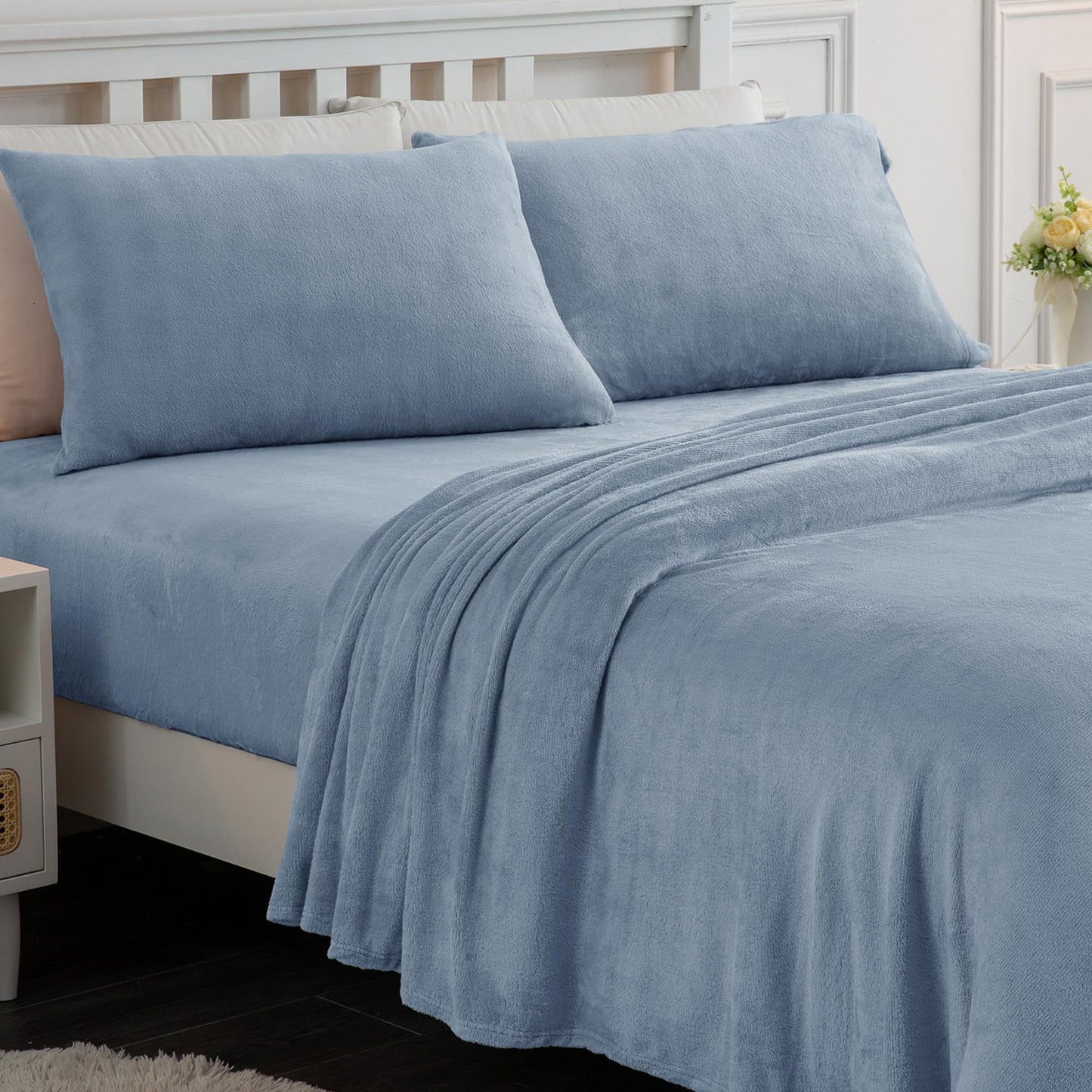 Wholesale Solid Flannel Bedding Set