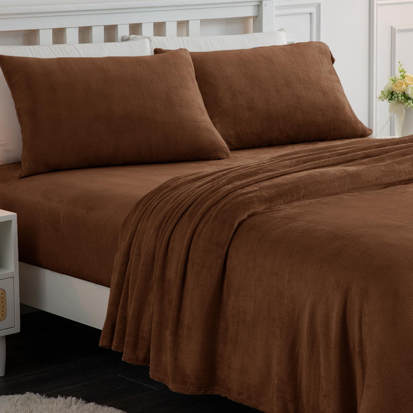 Wholesale Solid Flannel Bedding Set