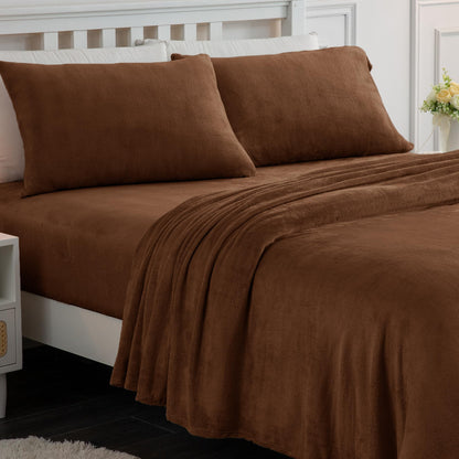 Wholesale Solid Flannel Bedding Set