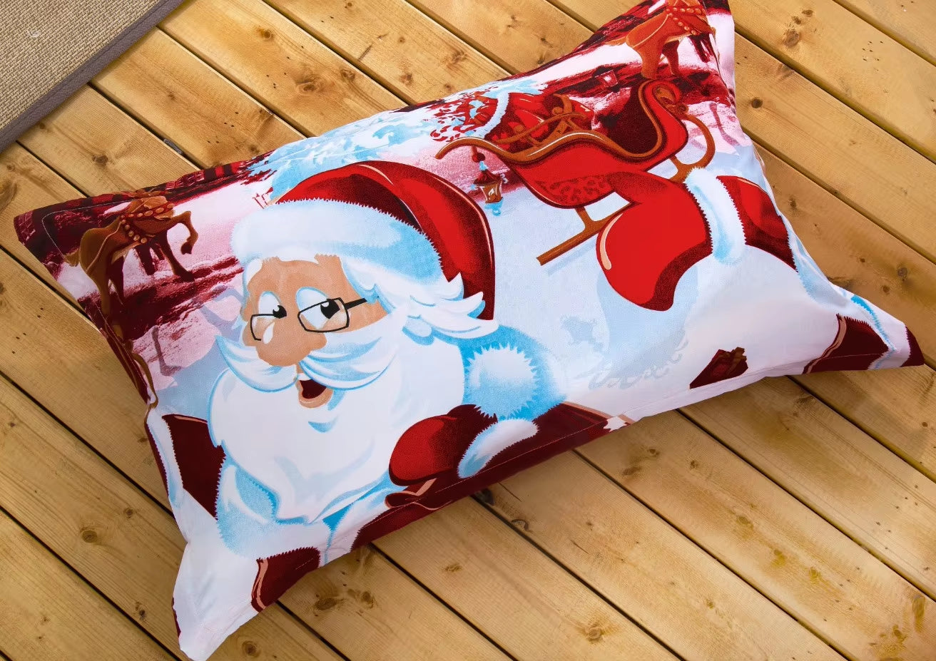 Full Size Merry Christmas Santa Claus Printed Comforter Sets
