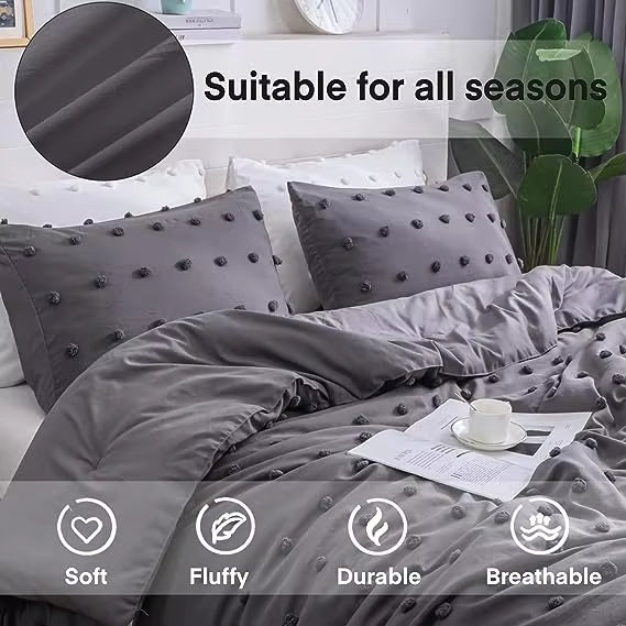 Breathable Plain Color Soft Fluffy Duvet Cover Sets