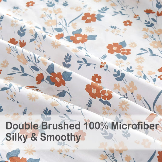 All-Season Double Brushed with 15“ Deep Pocket Bed Sheet Set