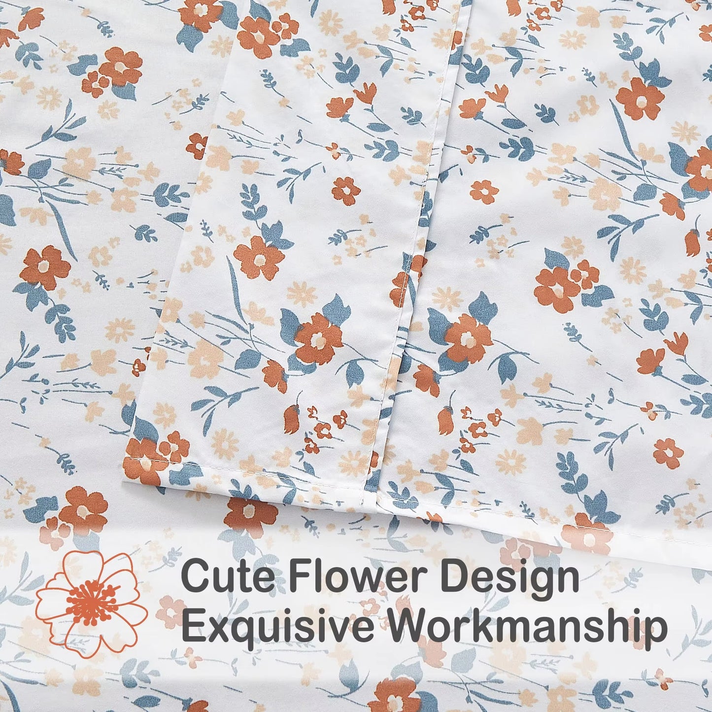 All-Season Double Brushed with 15“ Deep Pocket Bed Sheet Set