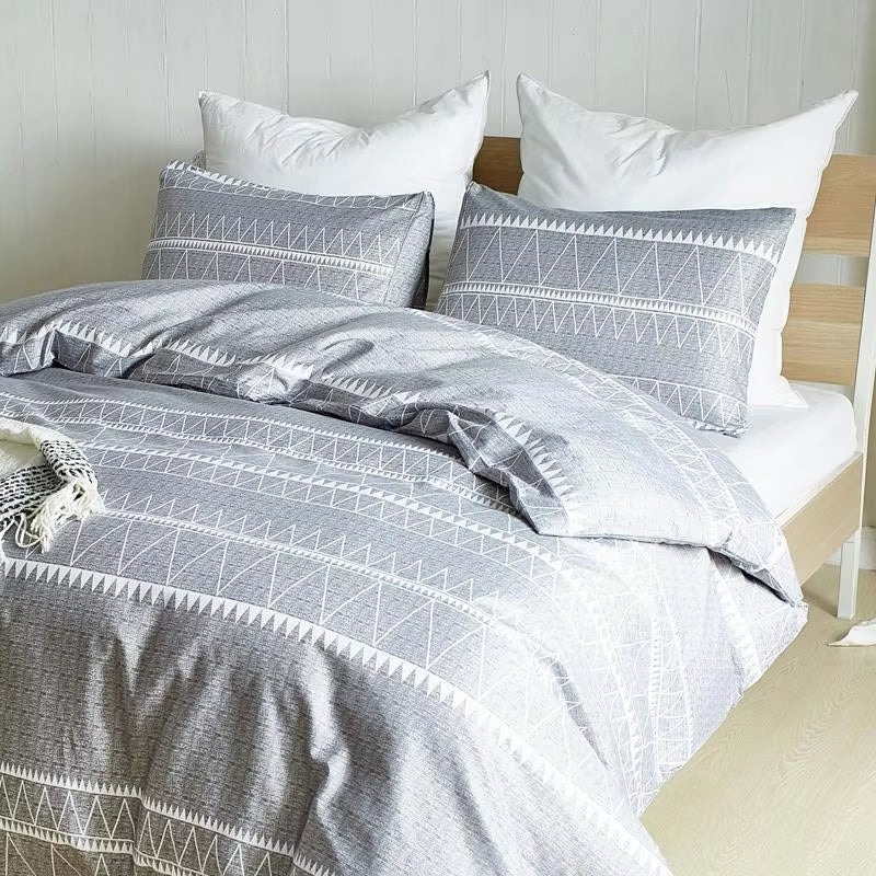 Modern Minimalist Three Piece Printed Polyester Comforter Sets