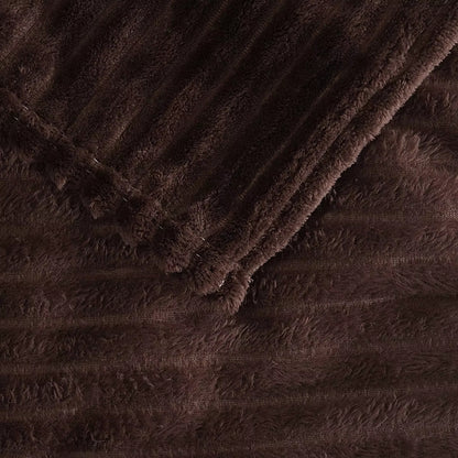 Solid Warm Stripes Flannel Blanket for Sleeping