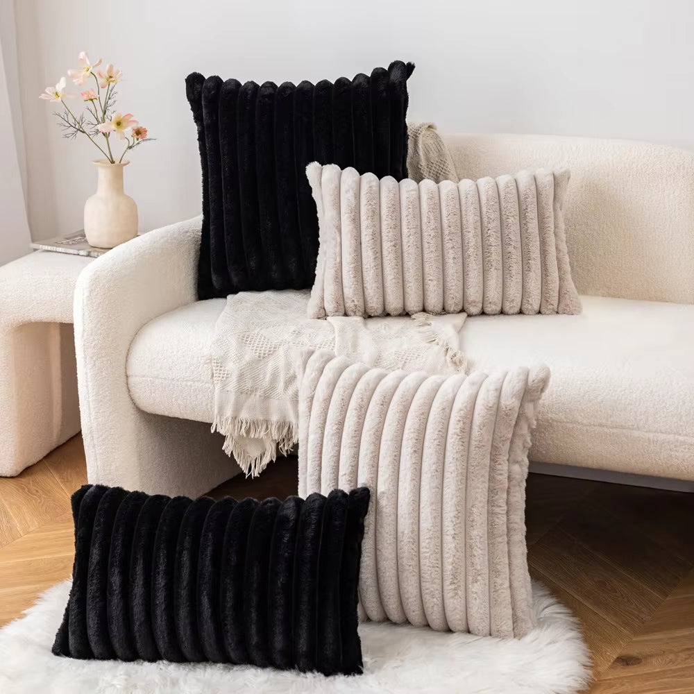 Jacquard Rabbit Fur Pillows & Cushions