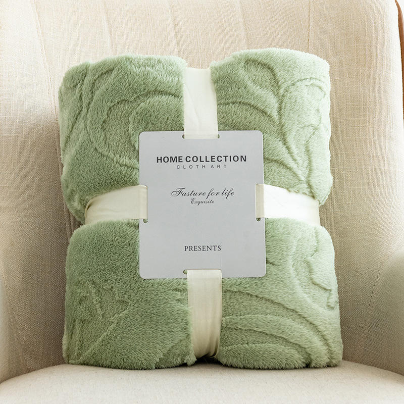Jacquard  Chunky Plush Fleece Flannel Blankets
