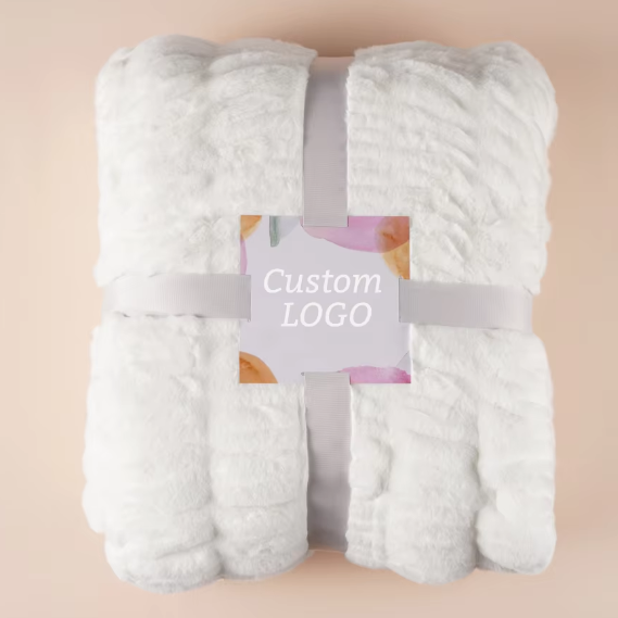 Plush Minky Rabbit Fur Throw