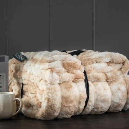 Plush Minky Rabbit Fur Throw