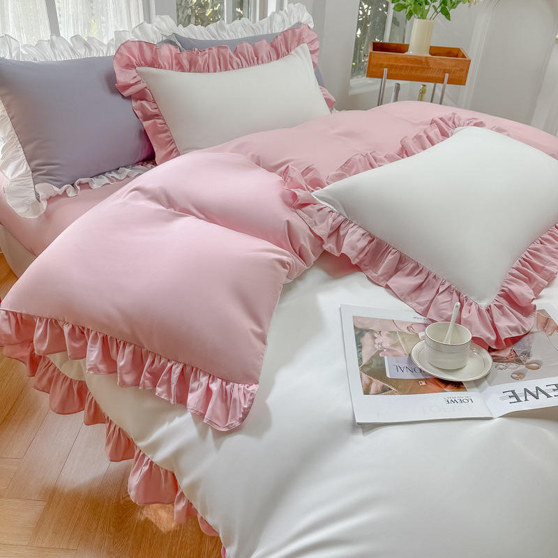 Splicing Ruffle Edge Duvet Cover Sets