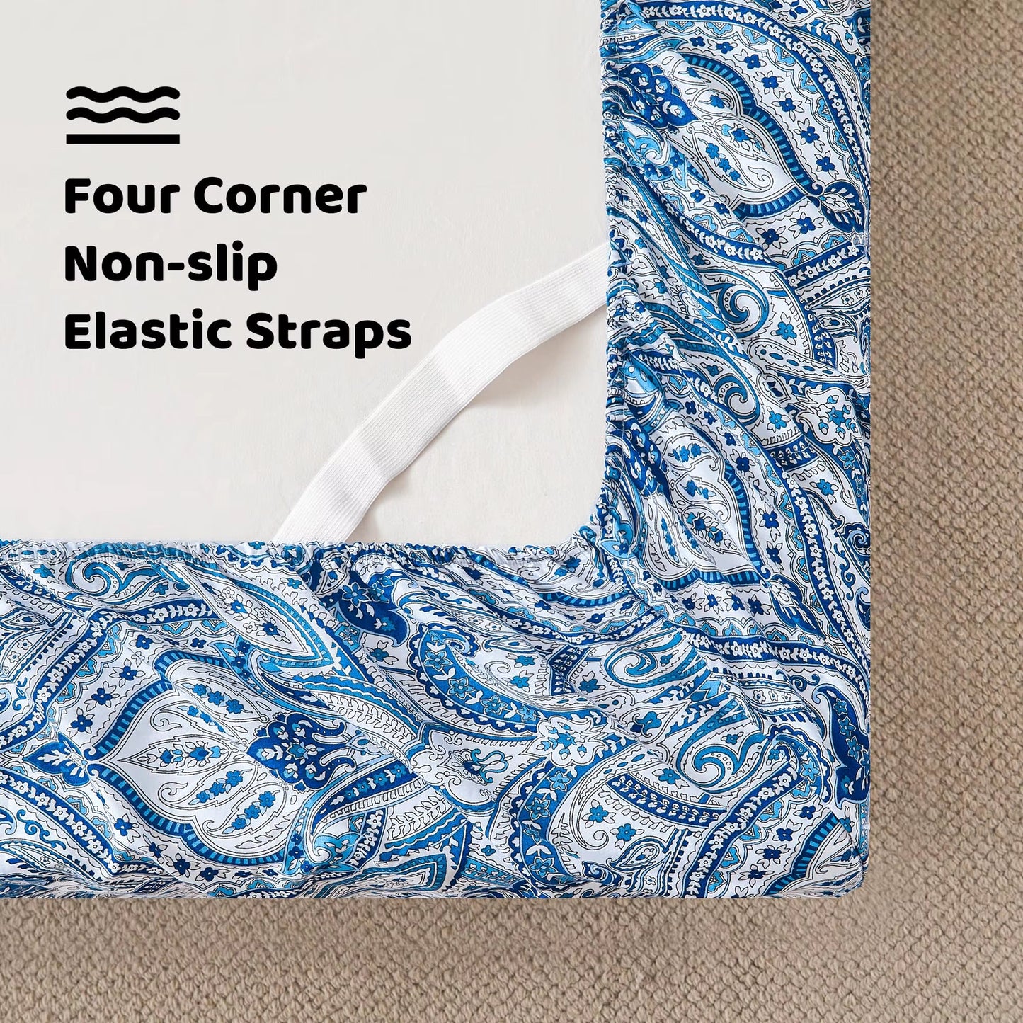 3 Piece Microfiber Floral Printed Sheets Set