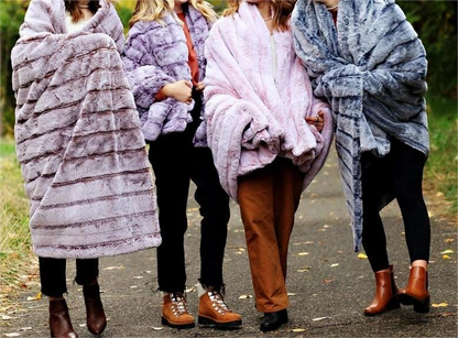 Faux Fur Plush Fleece Blanket Throw