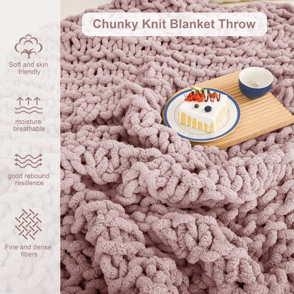 Chunky Knit Chenille Blankets