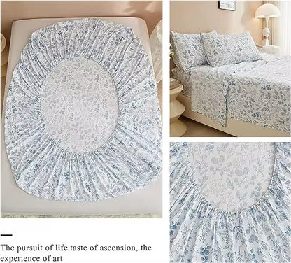 Luxury 3 Piece Floral Printed Sheet Set